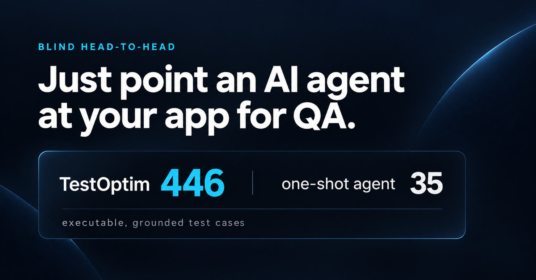 Blind head-to-head: TestOptim generated 446 executable test cases vs 35 from a one-shot AI agent on a live e-commerce store